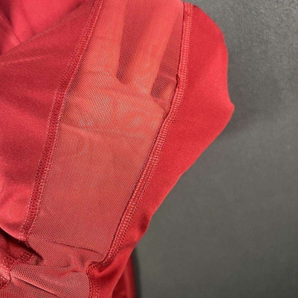 Gymshark Red Mesh‎ Athletic Leggings Women's Size XSmall - Picture 7 of 8